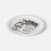 Alice in Wonderland; Cheshire Cat met Alice Papieren Bordje (Gekanteld)