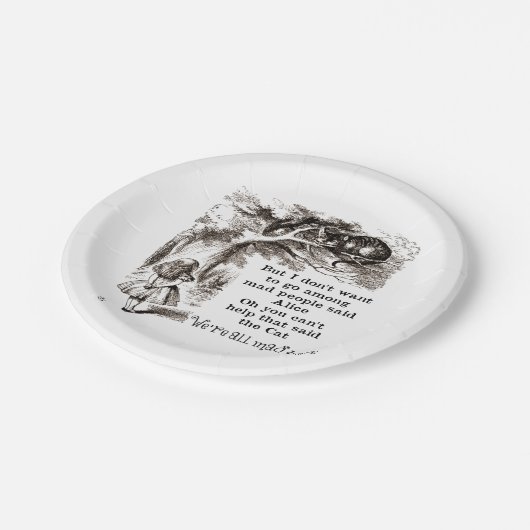Alice in Wonderland; Cheshire Cat met Alice Papieren Bordje (Gekanteld)