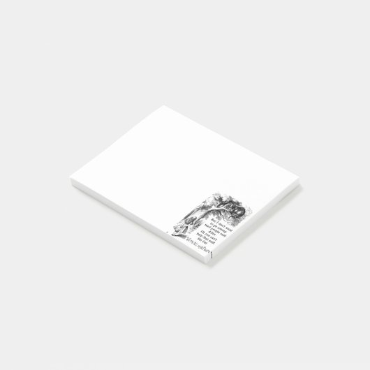 Alice in Wonderland; Cheshire Cat met Alice Post-it® Notes (Schuin)