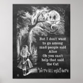 Alice in Wonderland; Cheshire Cat met Alice Poster (Voorkant)