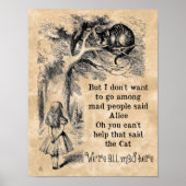 Alice in Wonderland; Cheshire Cat met Alice Poster (Voorkant)