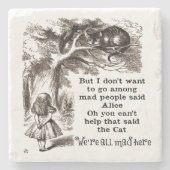 Alice in Wonderland; Cheshire Cat met Alice Stenen Onderzetter (Voorkant)