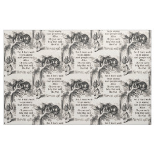 Alice in Wonderland; Cheshire Cat met Alice Stof