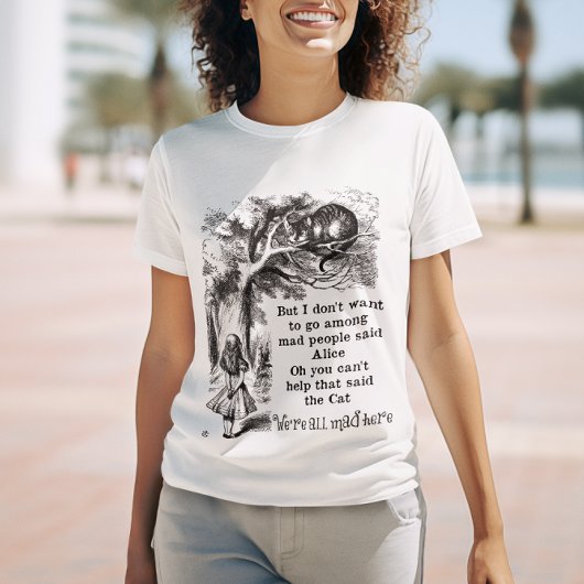 Alice in Wonderland; Cheshire Cat met Alice T-shirt