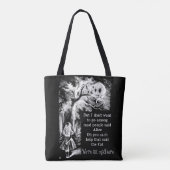 Alice in Wonderland; Cheshire Cat met Alice Tote Bag (Achterkant)