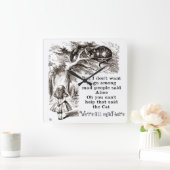 Alice in Wonderland; Cheshire Cat met Alice Vierkante Klok (Huis)