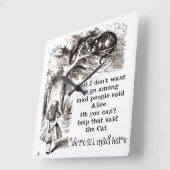 Alice in Wonderland; Cheshire Cat met Alice Vierkante Klok (Hoek)