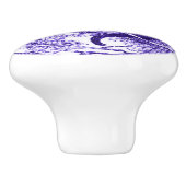 Alice in Wonderland Cheshire Cat Paars Knob Keramische Knop (Zijkant)