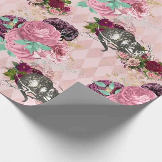Alice in Wonderland Cheshire Cat Pink Cadeaupapier (Hoek)