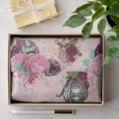 Alice in Wonderland Cheshire Cat Pink Decoupage Tissuepapier (Geschenk)