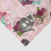 Alice in Wonderland Cheshire Cat Pink Decoupage Tissuepapier (Detail)