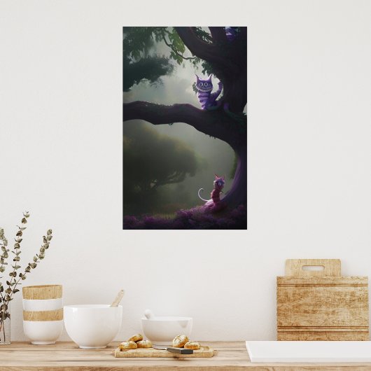 Alice in wonderland Cheshire Cat Poster (Keuken)