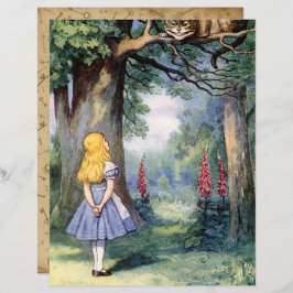 Alice in Wonderland, Cheshire Cat Scrapbook Papier