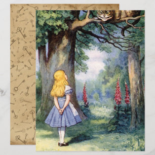 Alice in Wonderland, Cheshire Cat Scrapbook Papier