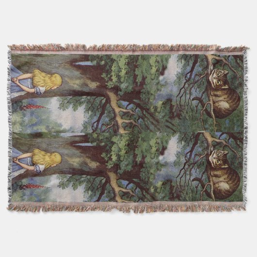 Alice in Wonderland Cheshire Cat Throw Blanket Deken (Voorkant)