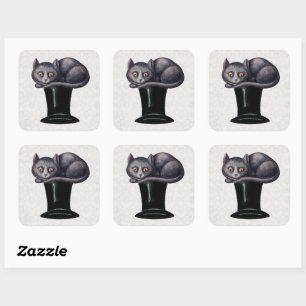 Alice in Wonderland Cheshire Cat Vierkante Sticker