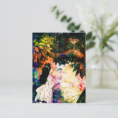 Alice in Wonderland Cheshire Cat Waterverf Briefkaart (Staand voorkant)