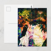 Alice in Wonderland Cheshire Cat Waterverf Briefkaart (Voorkant / Achterkant)