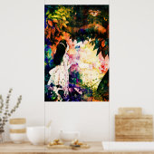 Alice in Wonderland Cheshire Cat Waterverf Poster (Keuken)