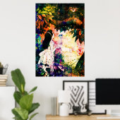 Alice in Wonderland Cheshire Cat Waterverf Poster (Thuiskantoor)