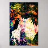 Alice in Wonderland Cheshire Cat Waterverf Poster (Voorkant)