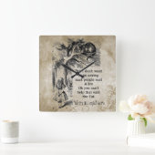 Alice in Wonderland; Cheshire Cat with Alice Vierkante Klok (Huis)