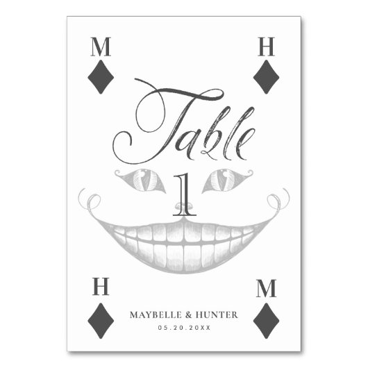 Alice in Wonderland Cheshire Smile Kaart (Achterkant)
