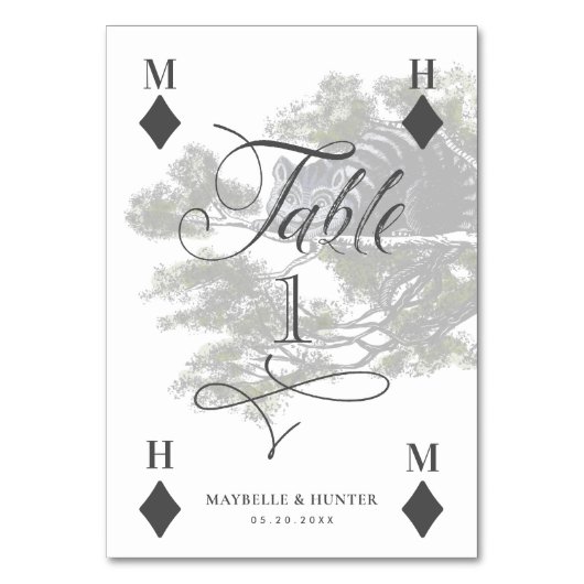  Alice in Wonderland Cheshire speldenkaart Kaart (Voorkant)