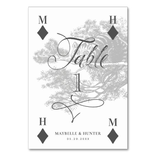 Alice in Wonderland Cheshire speldenkaart Kaart (Achterkant)