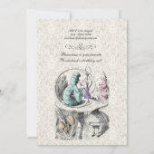 Alice in Wonderland Cheshire Tea Party Birthday Kaart (Achterkant)