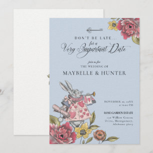 Alice in Wonderland  Chic Storybook Wedding Kaart