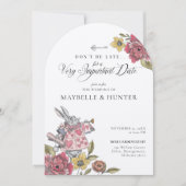 Alice in Wonderland Chic Storybook Wedding Kaart (Voorkant)