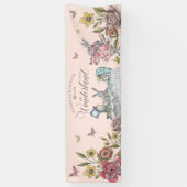 Alice in Wonderland  Chic Storybook Wedding Spandoek (Verticaal)