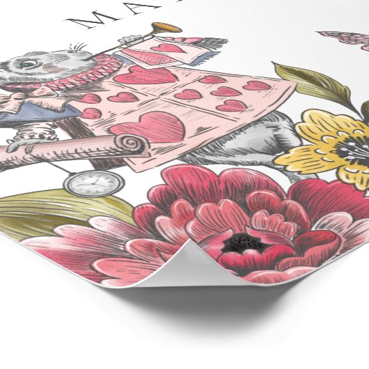 Alice in Wonderland  Chic Storybook Welkom Poster (Hoek)