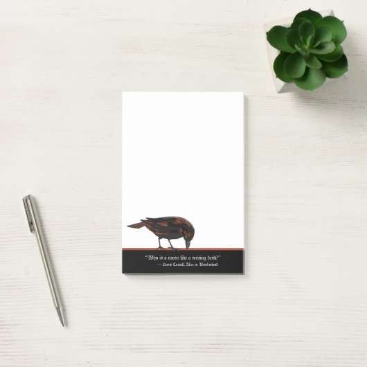 Alice in wonderland citaat en Raven Post-it Notes (Kantoor)