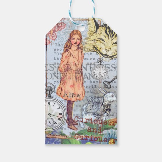 Alice in Wonderland Classic Cheshire Rabbit Alice Cadeaulabel (Voorkant)