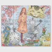 Alice in Wonderland Classic Cheshire Rabbit Alice Cadeaupapier (Vlak)