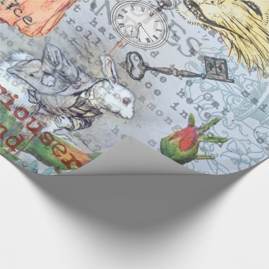 Alice in Wonderland Classic Cheshire Rabbit Alice Cadeaupapier (Hoek)