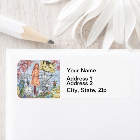 Alice in Wonderland Classic Cheshire Rabbit Alice Etiket (Insitu)