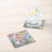 Alice in Wonderland Classic Cheshire Rabbit Alice Kartonnen Onderzetters (Insitu)