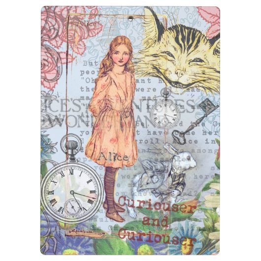 Alice in Wonderland Classic Cheshire Rabbit Alice Klembord (Achterkant)