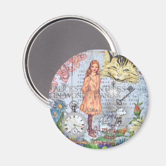 Alice in Wonderland Classic Cheshire Rabbit Alice Magneet (Voorkant / Achterkant)