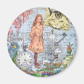 Alice in Wonderland Classic Cheshire Rabbit Alice Magneet (Voorkant)