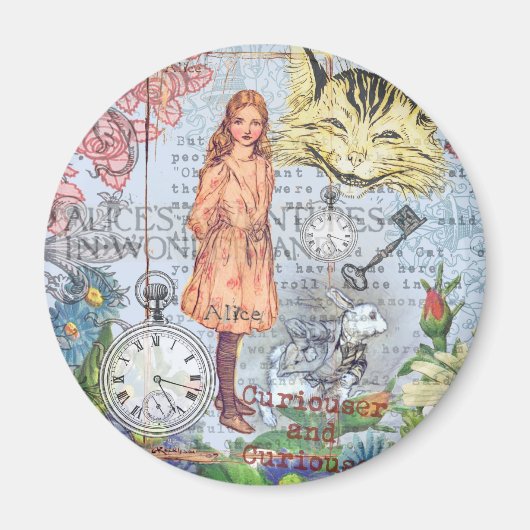 Alice in Wonderland Classic Cheshire Rabbit Alice Magneet (Voorkant)