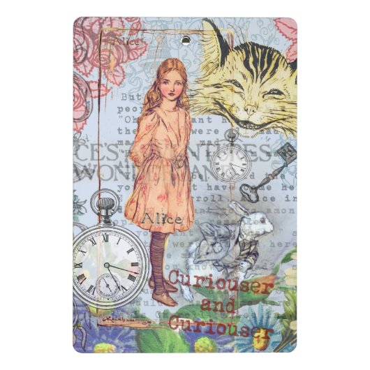 Alice in Wonderland Classic Cheshire Rabbit Alice Mini Klembord (Achterkant)