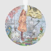 Alice in Wonderland Classic Cheshire Rabbit Alice Ornament (achterkant)