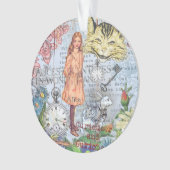Alice in Wonderland Classic Cheshire Rabbit Alice Ornament (voorkant)