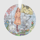 Alice in Wonderland Classic Cheshire Rabbit Alice Ornament (voorkant)