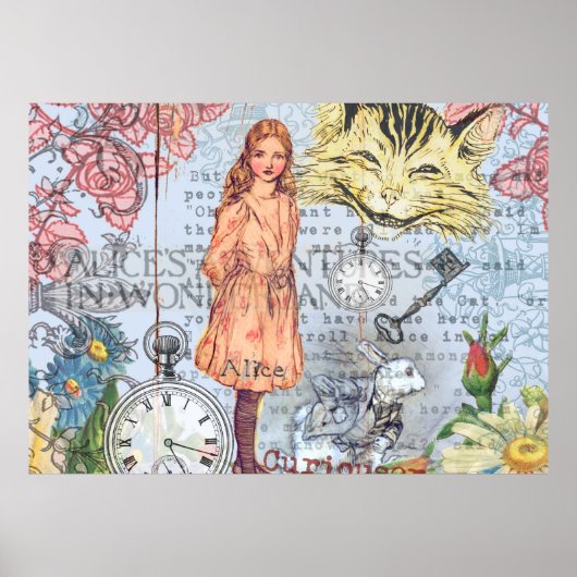 Alice in Wonderland Classic Cheshire Rabbit Alice Poster (Voorkant)