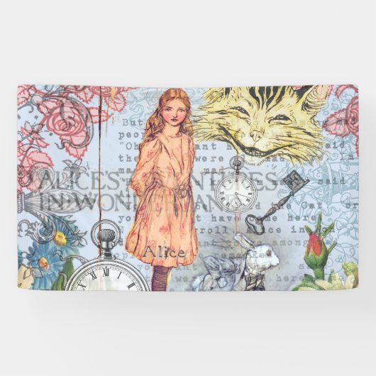 Alice in Wonderland Classic Cheshire Rabbit Alice Spandoek (Horizontaal)